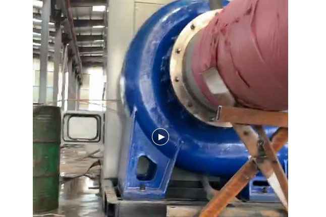三亚俊铭磨具制造有限公司流量5100立方大型柴油机混流泵机组测试中